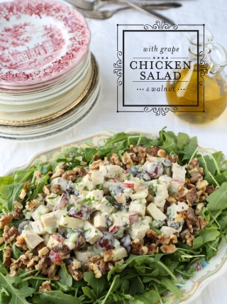 Grape and Walnut Chicken Salad