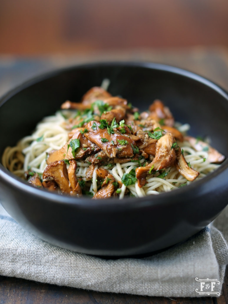 Asian Noodles with Chanterelle and Brown Butter Sauce Flavor and Friends