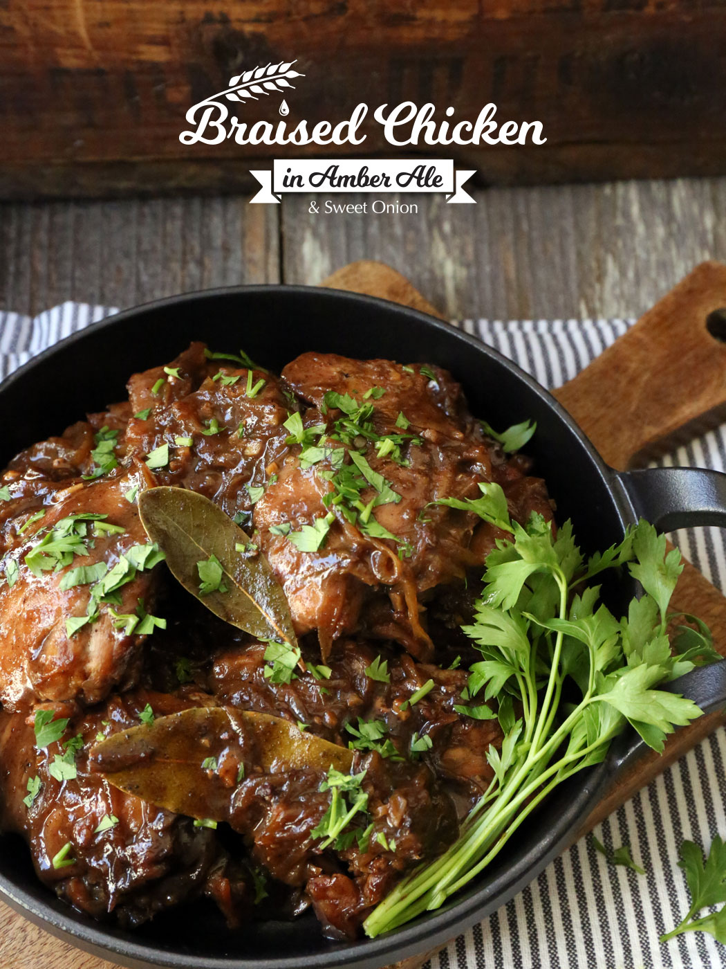 Braised Chicken in Amber Ale and Sweet Onion