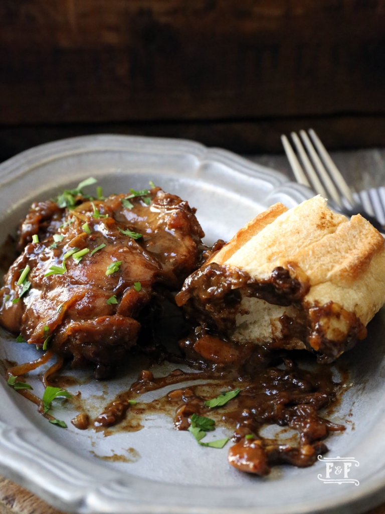 Braised Chicken in Amber Ale and Sweet Onion