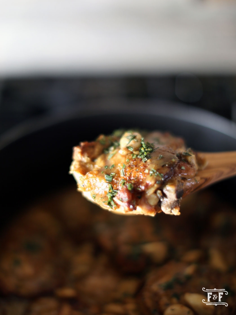 Garlic Chicken with White Wine Gravy | Flavor and Friends