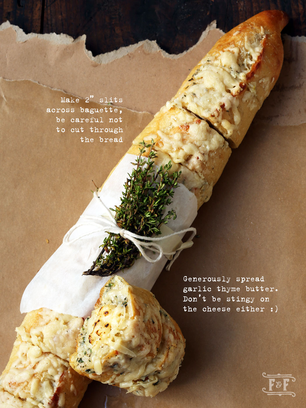 Garlic Thyme & Asiago Cheese Bread